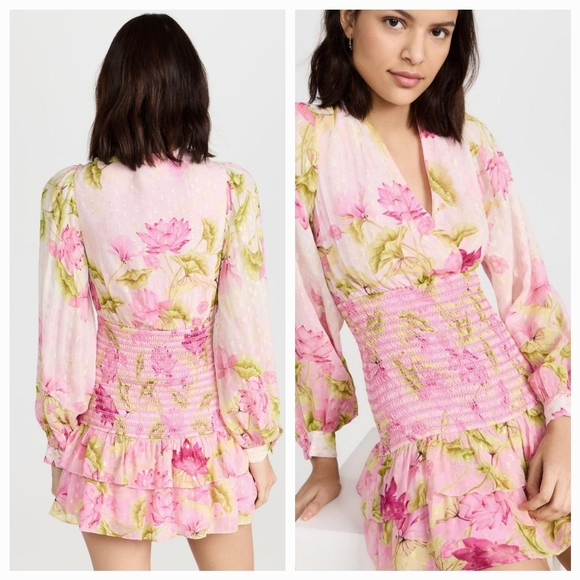 ROCOCO SAND REN SHORT DRESS In PINK LOTUES XS NWT - Picture 5 of 10